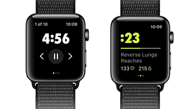 Apple Watch now supports all 180+ drills available with the Nike Training Club app