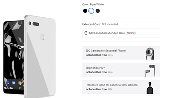 Essential Phone is $399 from the manufacturer with free camera, earphones and case valued at $107