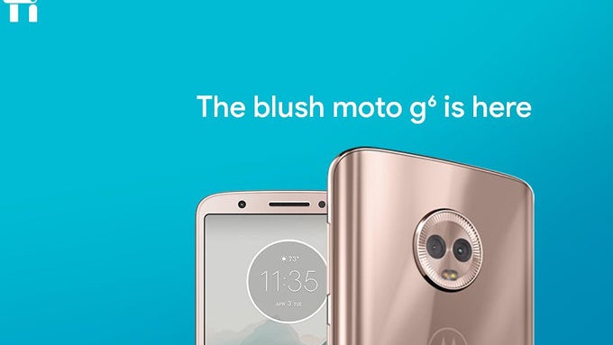 Google brings the Moto G6 in blush color to Project Fi