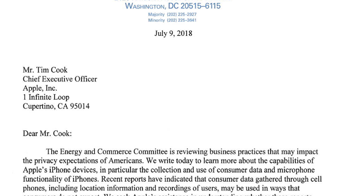 Apple repeats that "the customer is not our product," this time to Congress