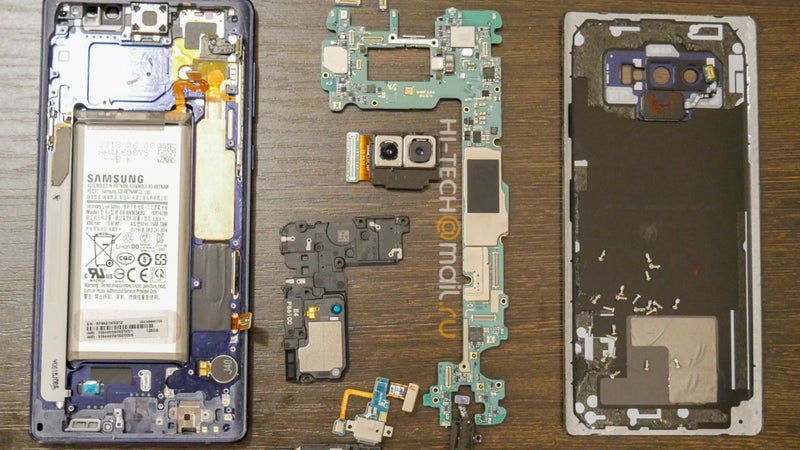 World first Samsung Galaxy Note 9 teardown shows huge water cooling system