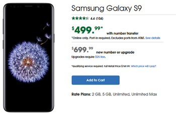 Port over your current number to Cricket and pay $500 for the Samsung Galaxy S9