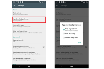 Google Play Store now allows users to set app download preferences