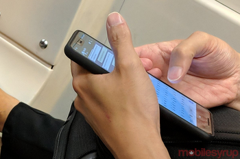 Google Pixel 3 XL, notch and all, appears to show up in a Toronto streetcar
