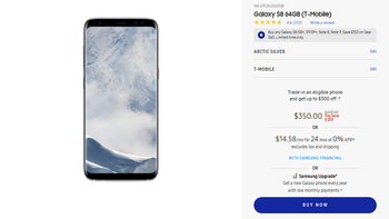 $350 buys you the T-Mobile version of the Galaxy S8 directly from Samsung