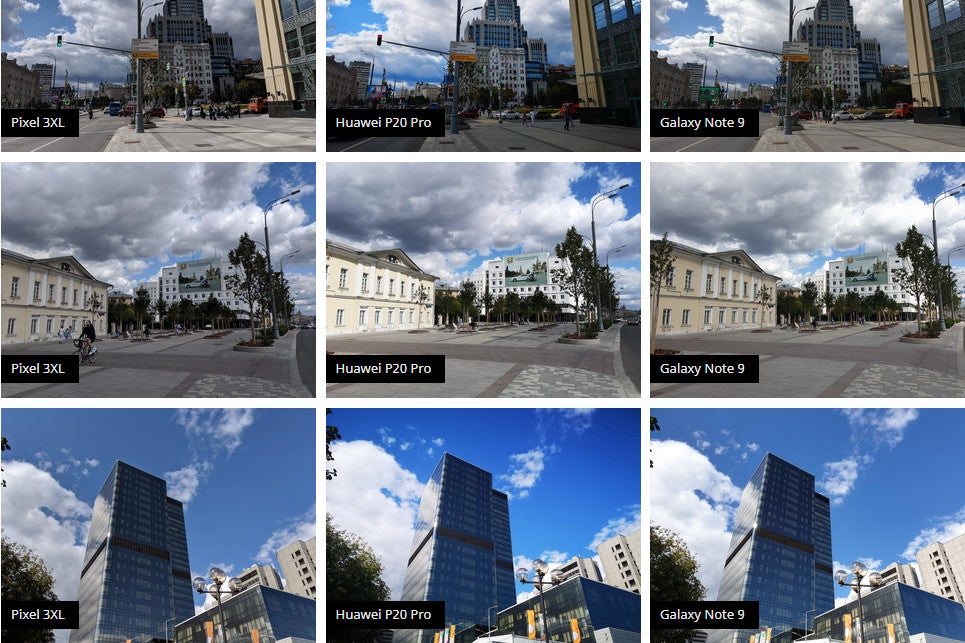 Google Pixel 3 XL vs Note 9 vs P20 Pro camera samples comparison leaks