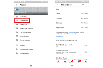 New feature will tell you how long you spend watching YouTube videos each day
