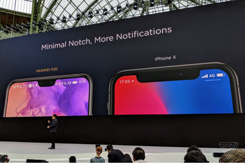 Huawei compares the notch on the P20 to the one on the Apple iPhone X and says smaller is better