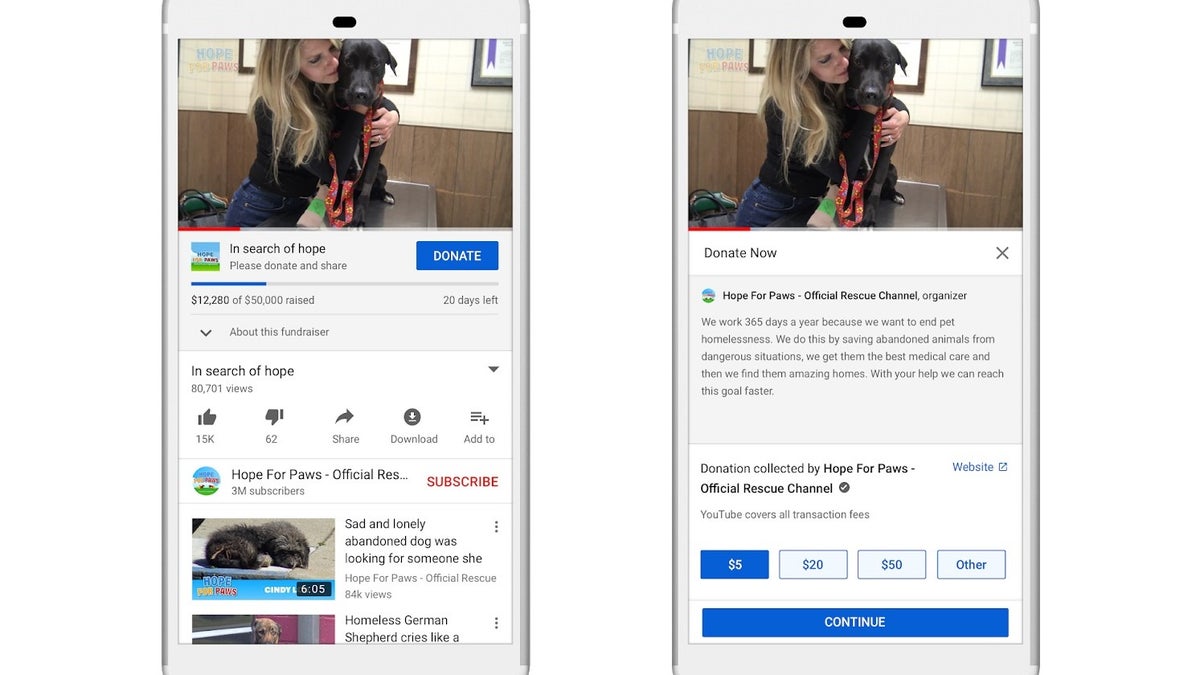 YouTube will start collecting donations for nonprofit organizations