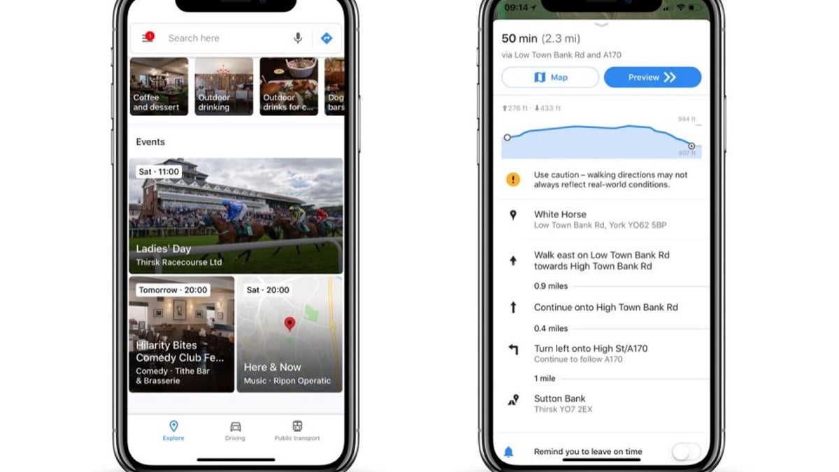 Latest Google Maps update introduces New Events section, elevation data for walking and cycling