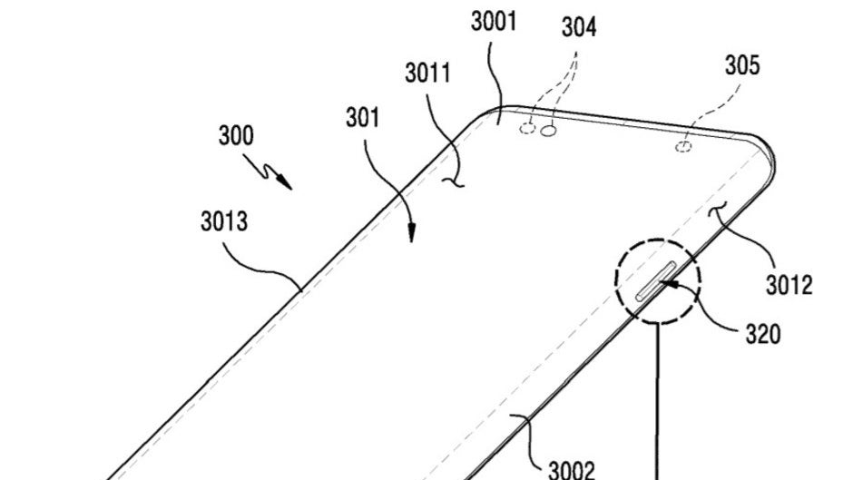 Samsung patents curved display with hardware key cut-outs