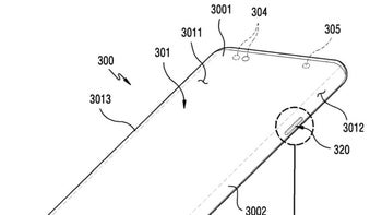 Samsung patents curved display with cut-outs for hardware keys