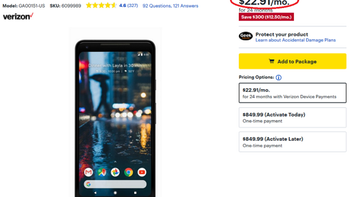 Save 35% on the Pixel 2 XL from Best Buy when financed through Verizon's Device Payment plan