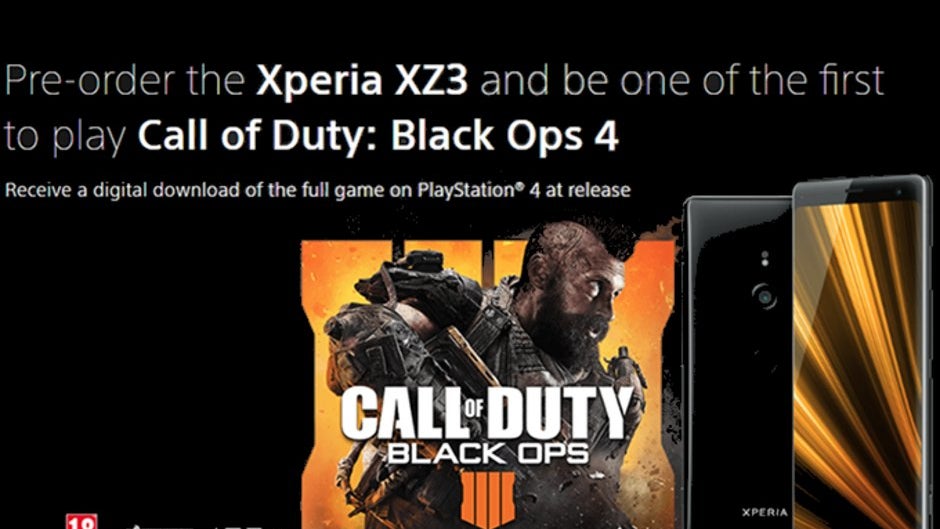 Sony Xperia XZ3 pre-orders in Europe come with a free copy of Call of Duty: Black Ops 4