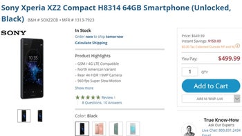 Deal: Unlocked Sony Xperia XZ2 Compact is $150 cheaper at Amazon