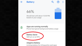Google's internal battery experiment mistakenly enabled Battery Saving mode on phones running Pie