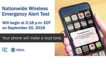 Presidential Alert text message to test WEA is now delayed until next month