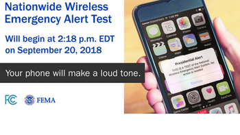 Presidential Alert text message to test WEA is now delayed until next month