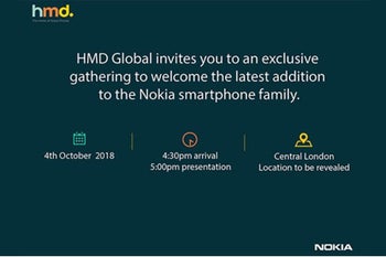 HMD Global to unveil a new Nokia smartphone on October 4