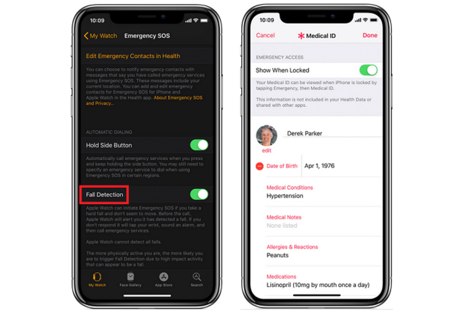 apple watch series 4 detect hard fall