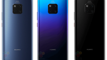 Huawei Mate 20 Pro appears in official renders, three color options revealed