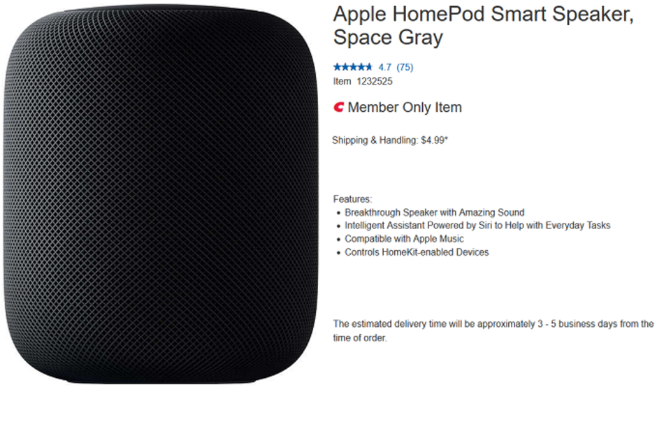 Apple HomePod for $50 off from Costco 