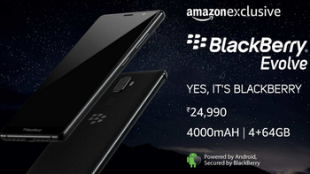 BlackBerry Evolve set for October 10th release via Amazon India