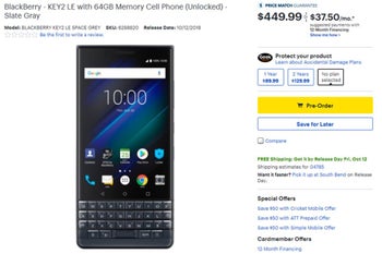 BlackBerry KEY2 LE goes on pre-order at Best Buy for $450