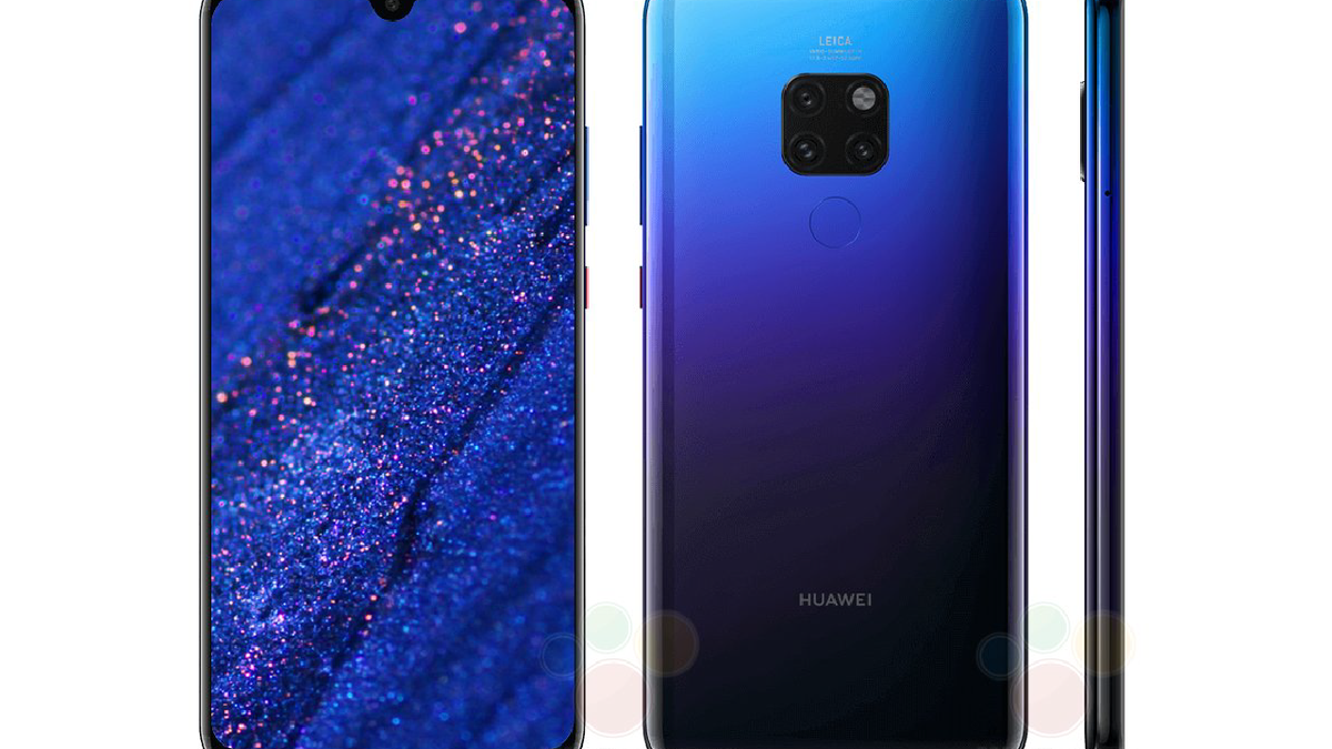 This is the regular Huawei Mate 20 in the Twilight gradient finish 