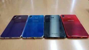 Samsung Galaxy A6s shows off a range of gradient colors in hands-on images