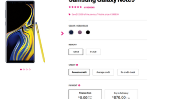 After cutting the price by $130, T-Mobile is testing 36 month financing on the Samsung Galaxy Note 9