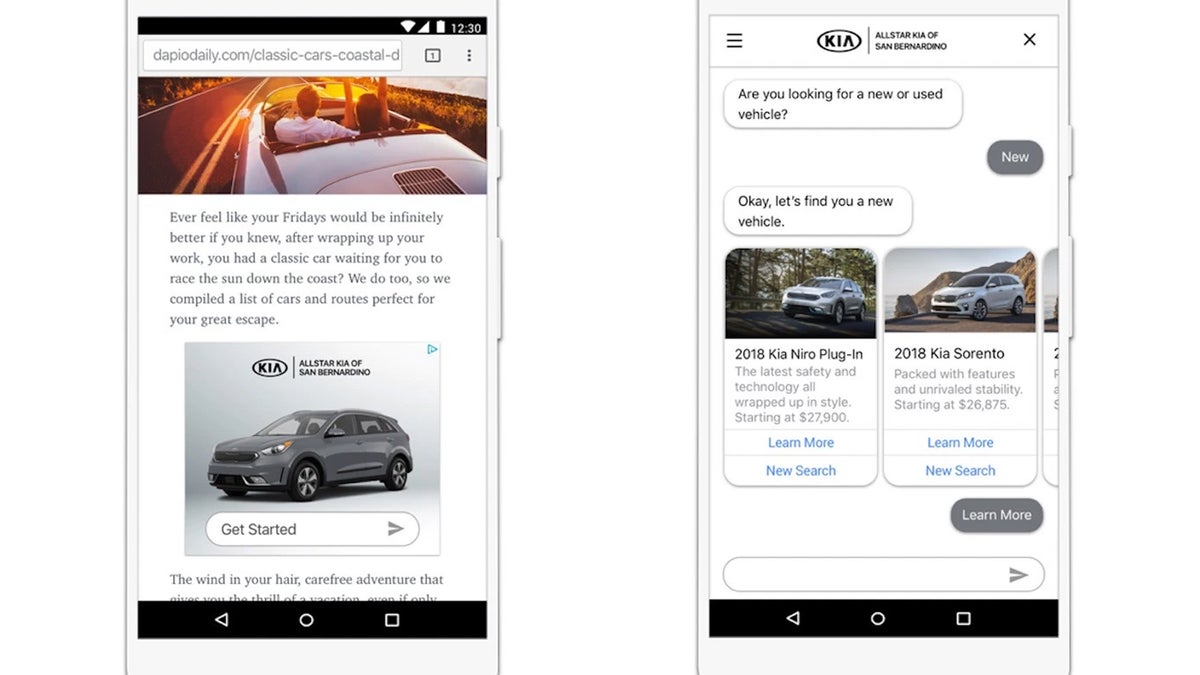 Google-incubated chatbots can now turn ads into actual conversations