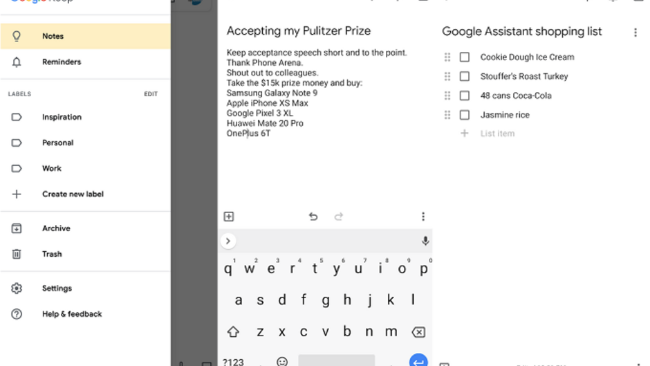 Notes app Google Keep is updated to add Material Design