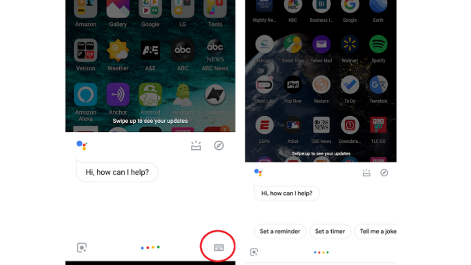 Keyboard icon used for Google Assistant mysteriously disappears on some Android phones