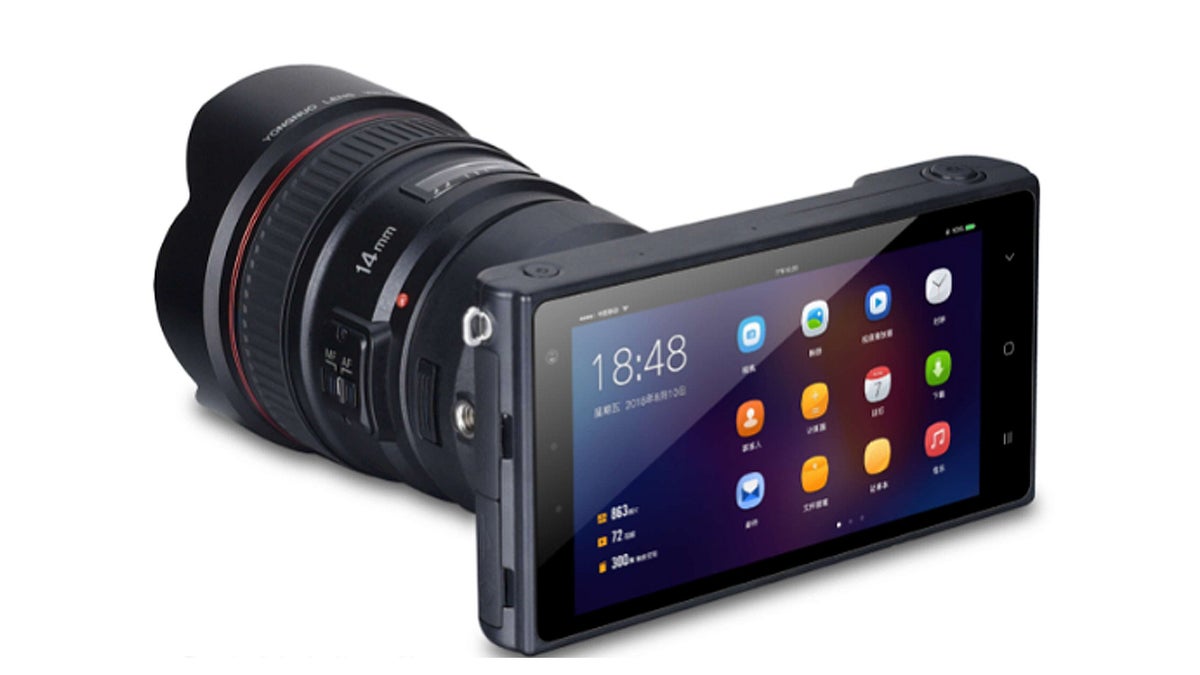 This curious mirrorless camera runs Android, takes Canon lenses
