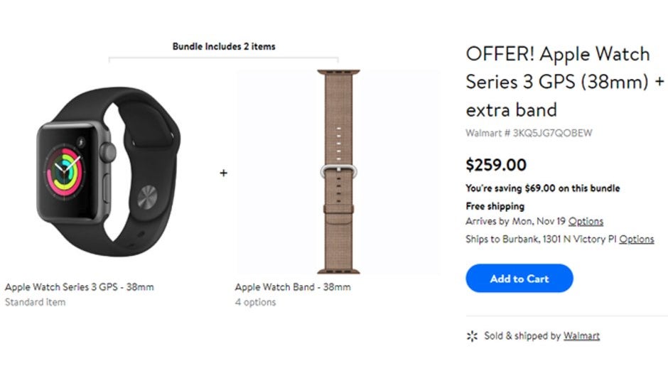 apple watch series 3 walmart black friday