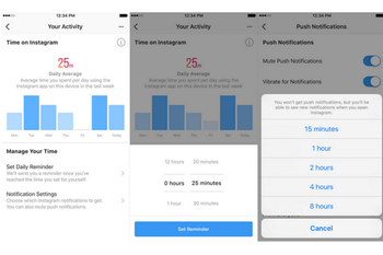 Instagram update adds a tool that measures how long users spend on the app
