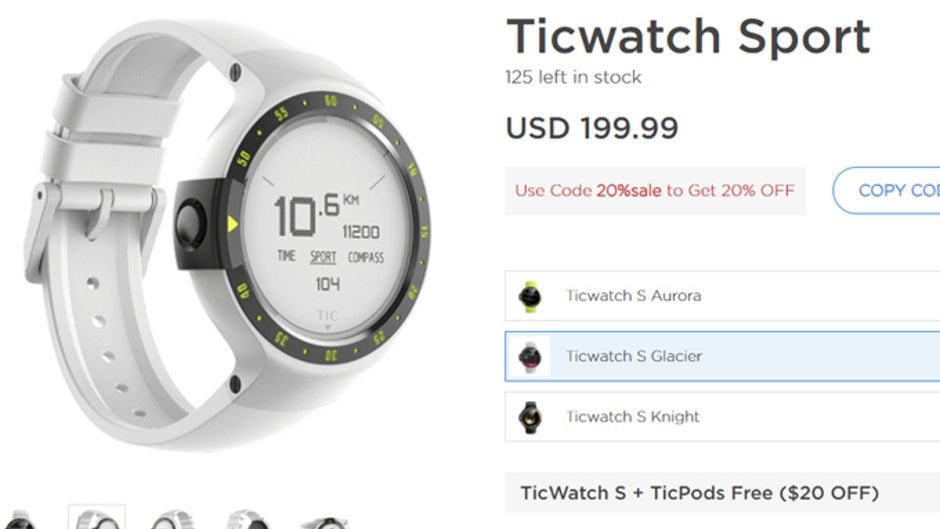 Deal: Save 20% on Mobvoi's Ticwatch smartwatches