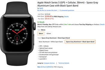 amazon apple watch series 3 gps