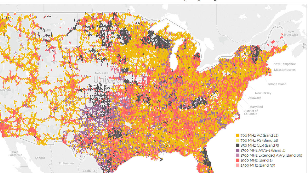 These Verizon, AT&T and T-Mobile LTE bands carry the heaviest data traffic