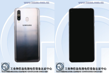 Samsung Galaxy A8s with display hole and triple-camera setup pictured