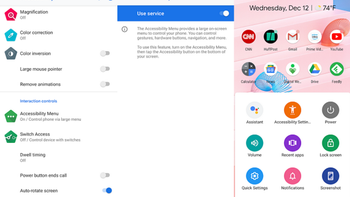 Enable the Acessibility settings on your Android 9 phone for some useful shortcuts