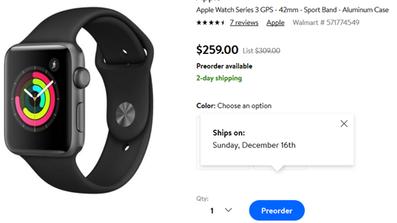 Walmart has deals on the Apple Watch, Samsung Galaxy Watch and Fitbit Versa