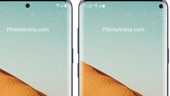 Galaxy S10 protector hints at a more elegant selfie hole in the display than on the A8s