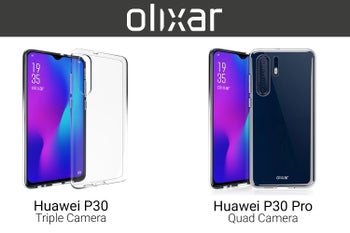 Huawei P30 and P30 Pro renders show waterdrop notch on both, four rear cameras for Pro version