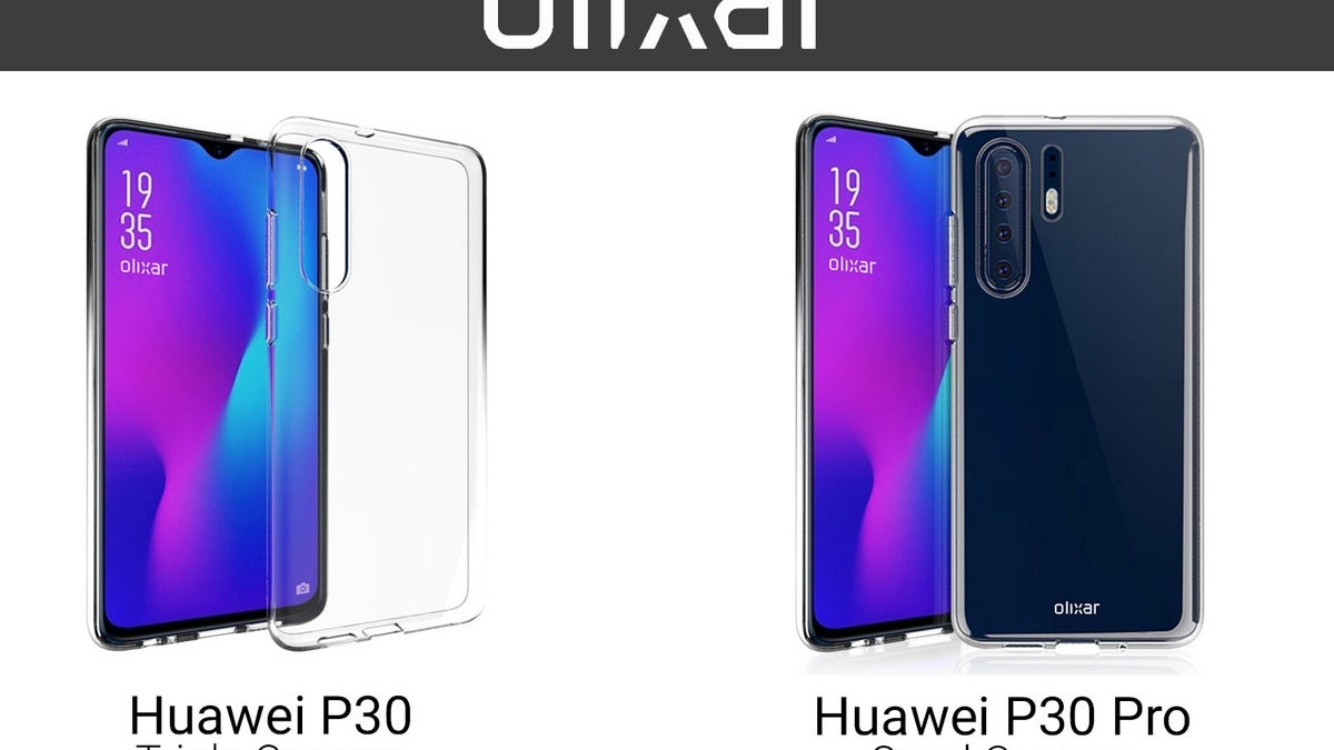 Huawei P30 and P30 Pro renders show waterdrop notch on both, four rear cameras for Pro version