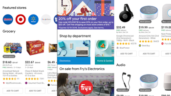 Google Express offers first time customers 20% off on orders up to $100
