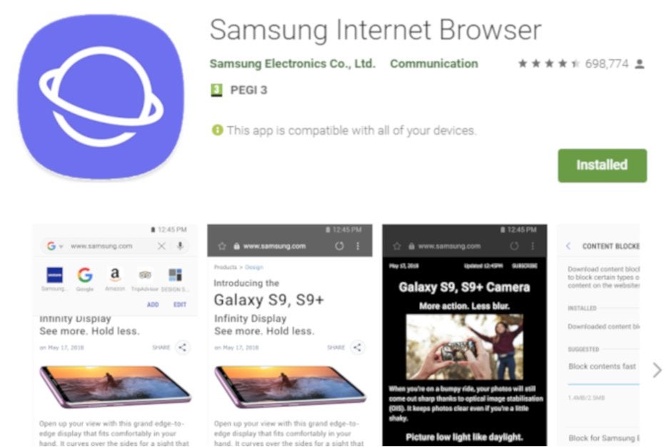 samsung internet browser apk for android