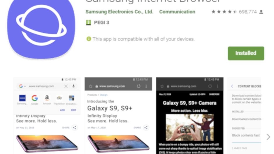 Samsung Internet Browser 8.2 adds download speed improvements, deeper Bixby integration