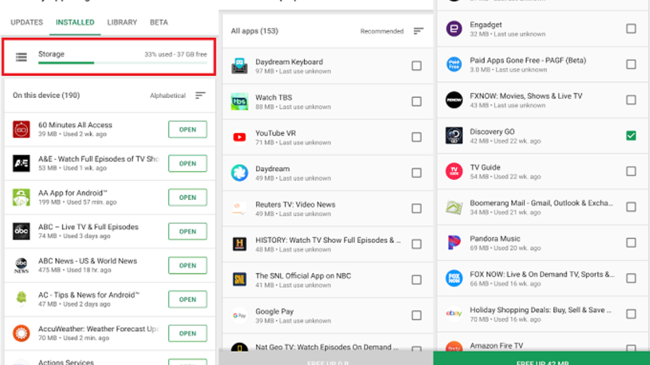 New Google Play Store feature tells you how much storage your phone has left, lets you quickly add more